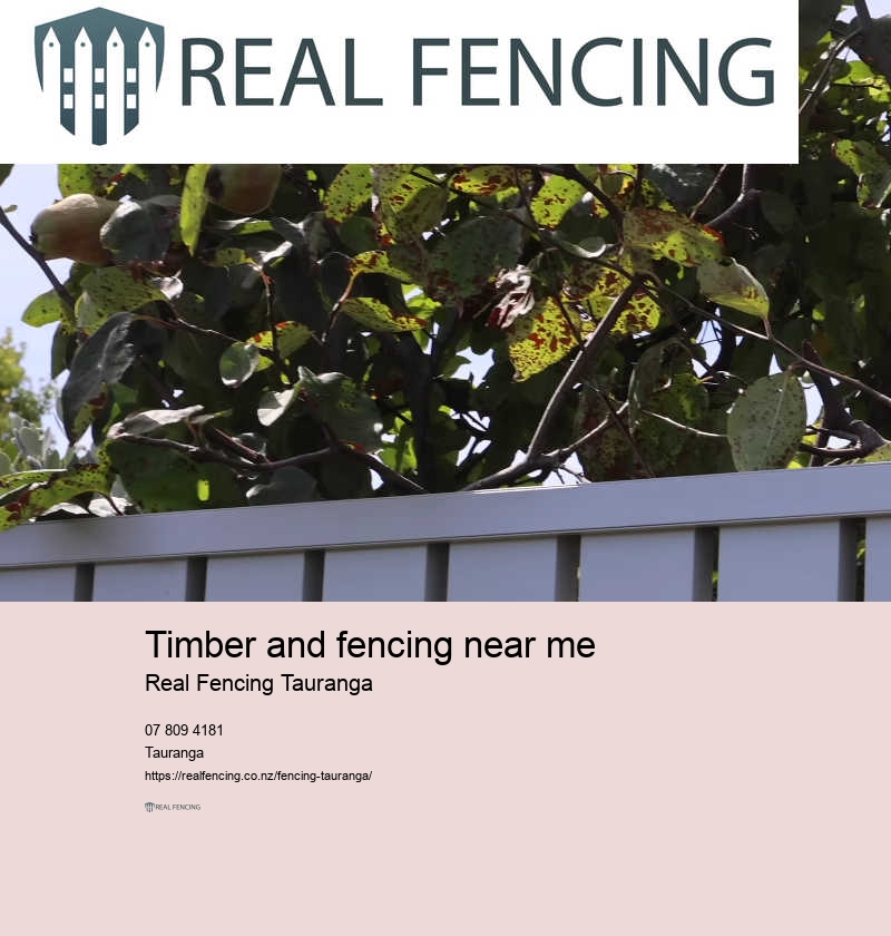 Timber and fencing near me